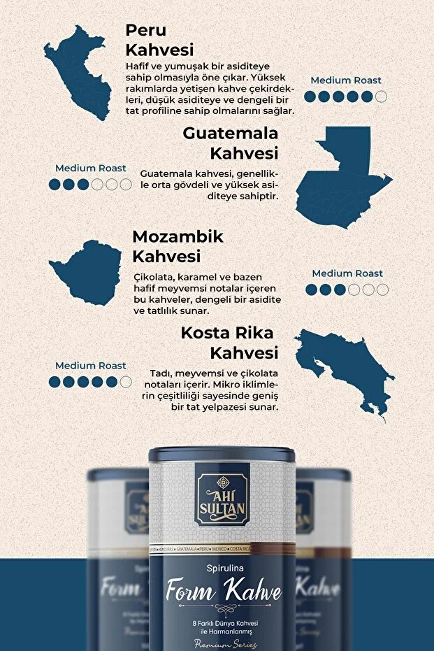 Form Kahvesi 8 Farklı Kahve Ve Spirulina Içerikli 100 G Form Kahvesi 8 Farklı Kahve Ve Spirulina Içerikli 100 G